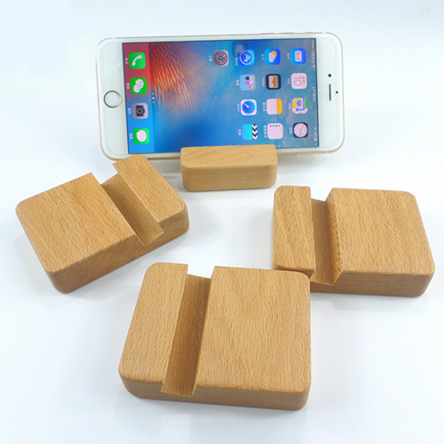 ブロック型木製スマホスタンド